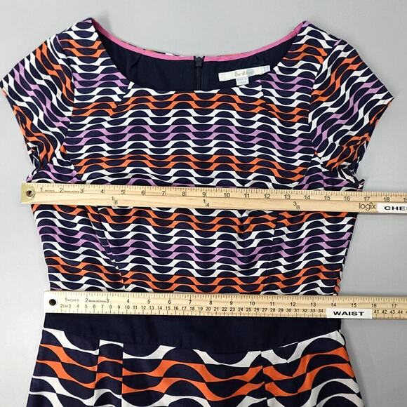 Boden Kensington Dress 4 Mod Geo Print Silk-Blend Modest - Picture 11 of 16